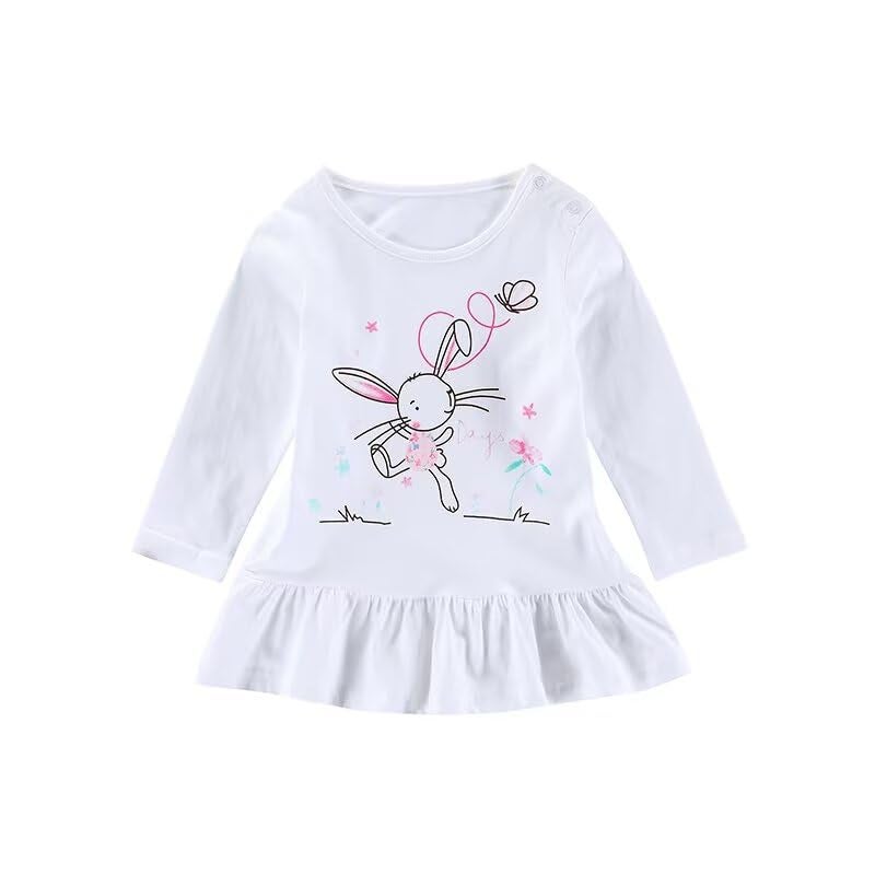 MSSMART Girls Toddler Long Sleeve Shirts Fall Crewneck Pink Yellow Unicorn Top Kids Cotton Autumn Clothes 3 Packs Size 2T - Image 5