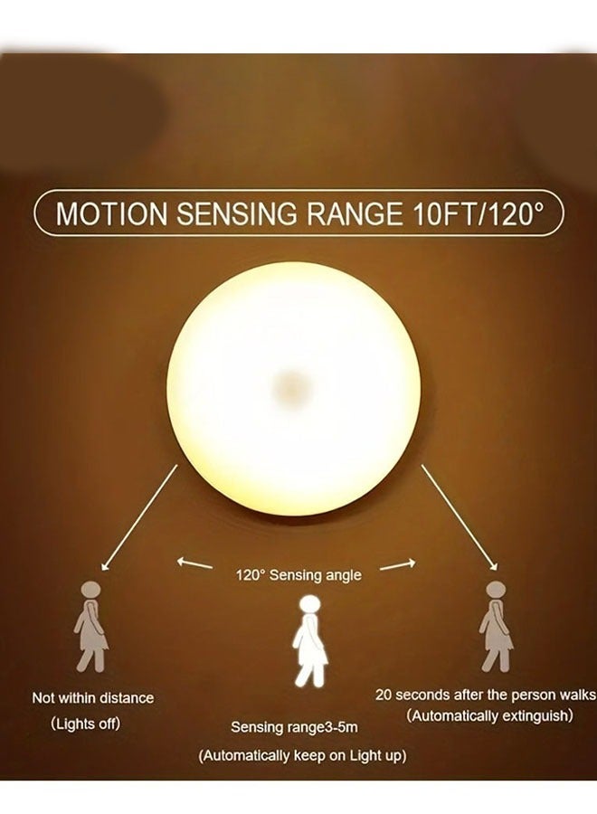 2-Pieces Wireless Motion Sensor Night Light, Bedroom Decor Light, LED Wall Decorative Lamp For Staircase Closet Room  - Image 3