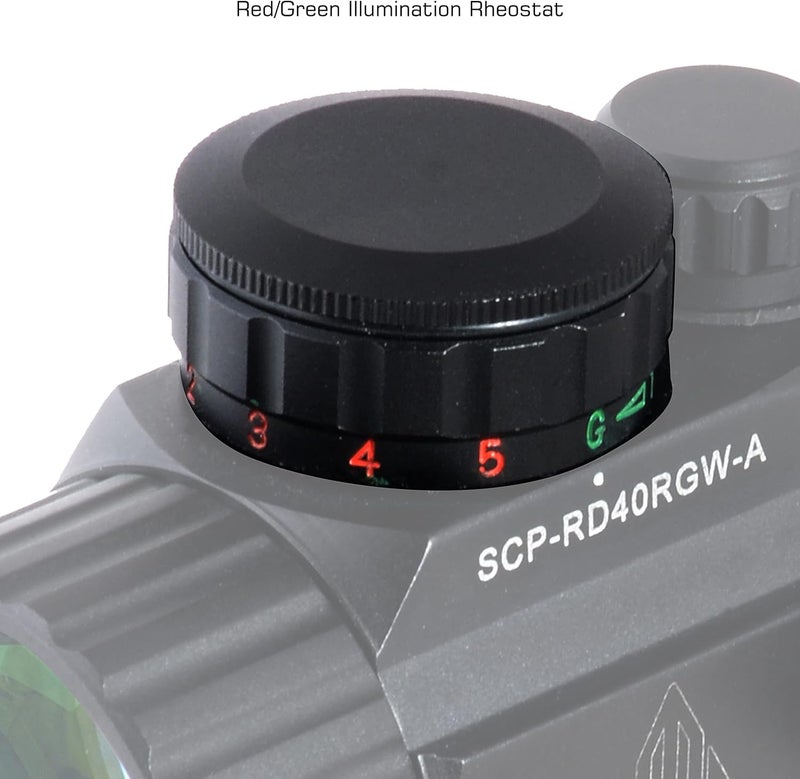 UTG 3.8" ITA Red/Green CQB Dot Sight with Integral Mount , Black - Image 4