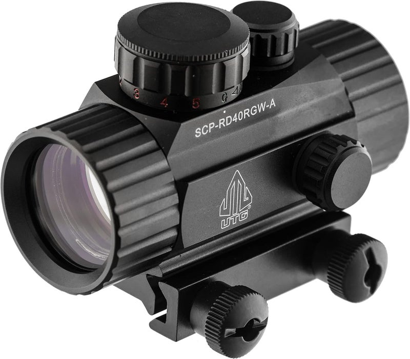 UTG 3.8" ITA Red/Green CQB Dot Sight with Integral Mount , Black - Image 2