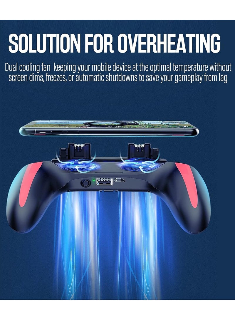 Generic - Mobile Game Controller with 5000mAh Battery & Cooling Fan, Phone Game Controller with L1R1 Triggers Joystick for PUBG/Call of Duty/Fortnite, Phone Gaming Grip Gamepad for 4.7-7" Android iOS Phone - Image 1