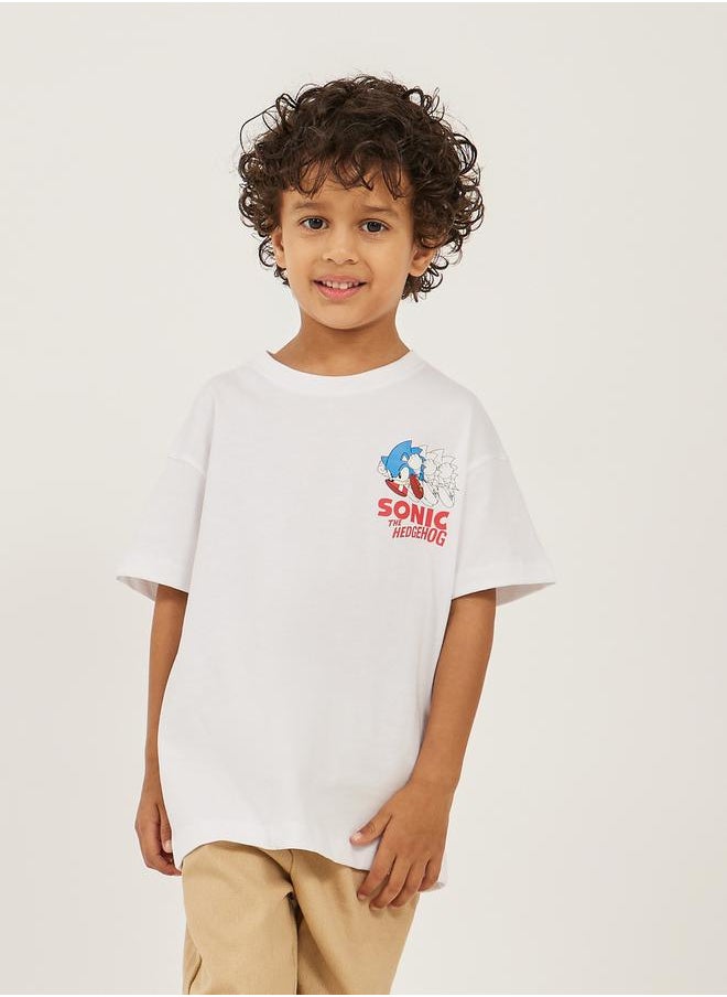 Styli Sonic Graphic Printed Dropped Shoulder Oversized T-Shirt  - Image 2