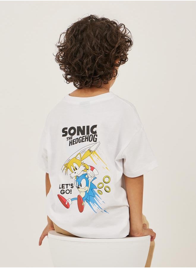 Styli Sonic Graphic Printed Dropped Shoulder Oversized T-Shirt  - Image 1