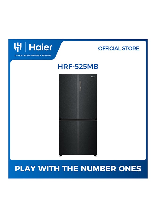4-Door French Side By Side Refrigerator 11.1Cu.ft Freezer 42Cu.ft, 311 L, Twin Inverter 433 L HRF-525MB Gemstone Black