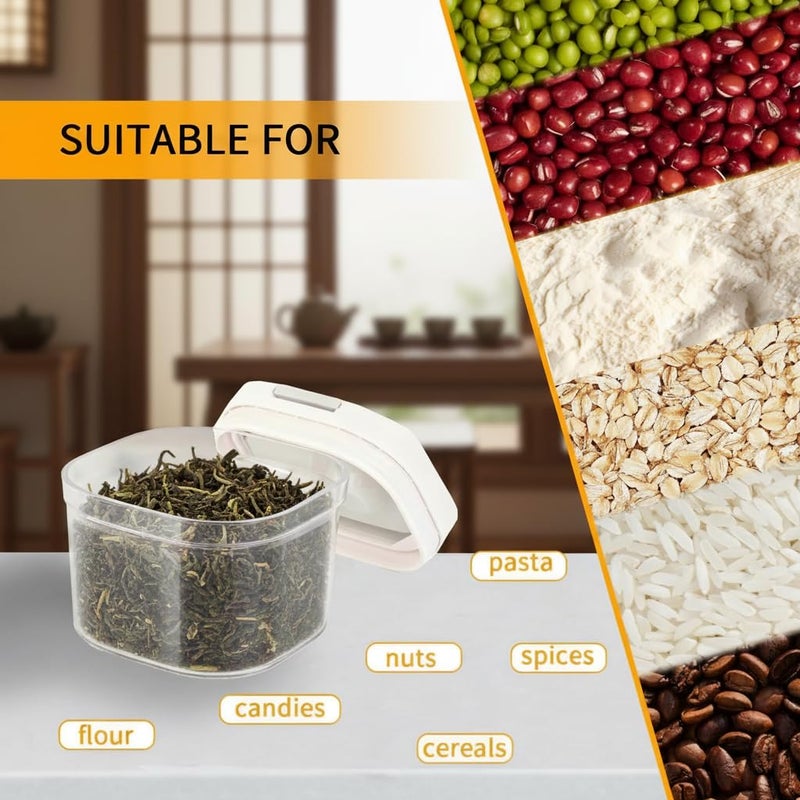yuyingji 2-Pack 27oz Airtight Tea Canisters, Loose Leaf Tea Storage Containers with Light-Blocking Amber Jar & Spoon, Wide-Mouth Kitchen Canister for Loose Tea, Flour, Coffee, Sugar & Herbs - Image 5