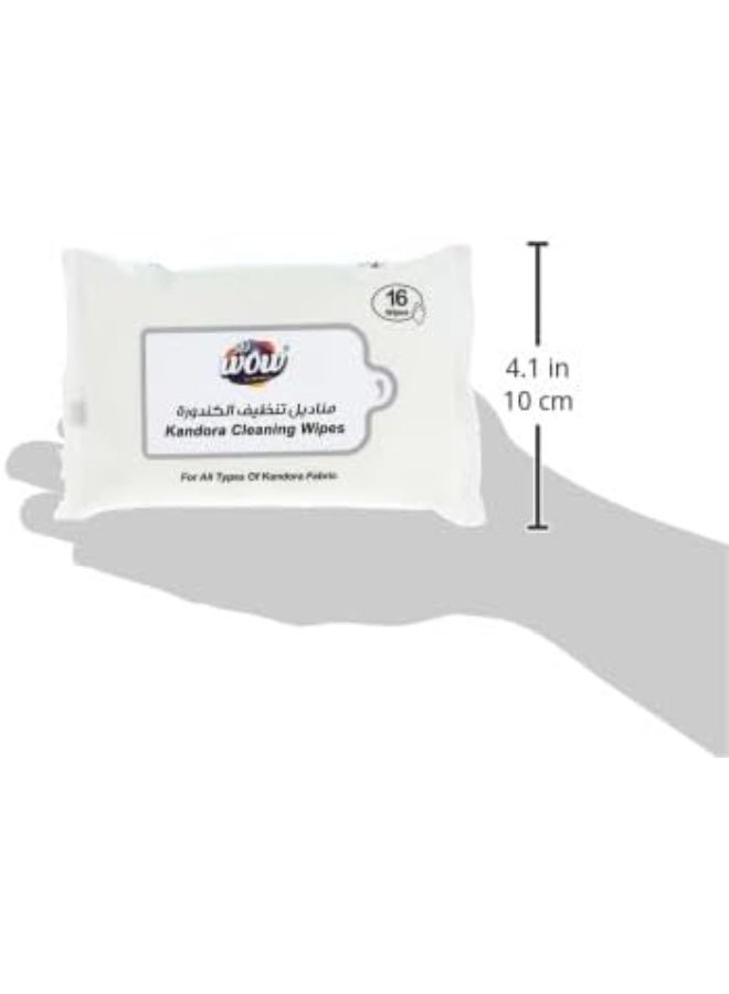 WOW Kandoora Cleaning Wipes - 16 Sachets - Image 3