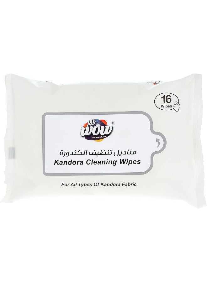 WOW Kandoora Cleaning Wipes - 16 Sachets - Image 1
