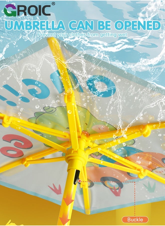GROIC 2 Pcs 2 in 1 Water Shooter Toy with Umbrella, Kids Water Gun with Protective Umbrella Press Trigger Water Toy, Defense Nozzle Piston Design Fun Outdoor Entertainment Boys and Grils Toy  - Image 5