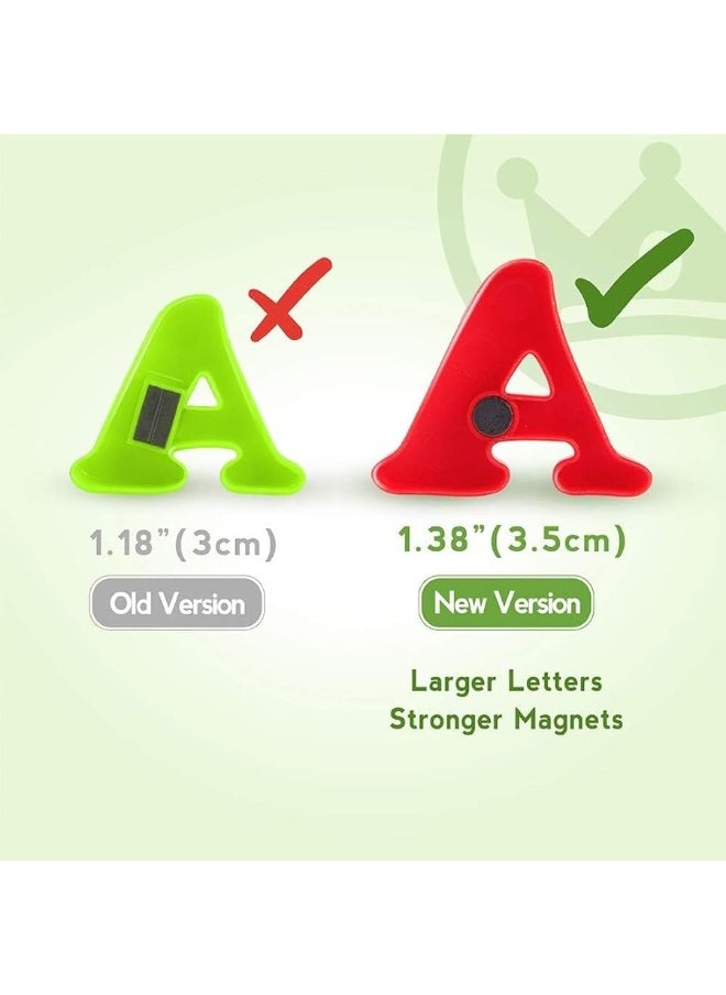 Coogam Coogam Magnetic Letters Numbers Alphabet Fridge Magnets Colorful Plastic ABC 123 Educational Toy Set Preschool Learning Spelling Counting Uppercase Lowercase Math for 3 4 5 Years Kid(78 Pcs)  - Image 3