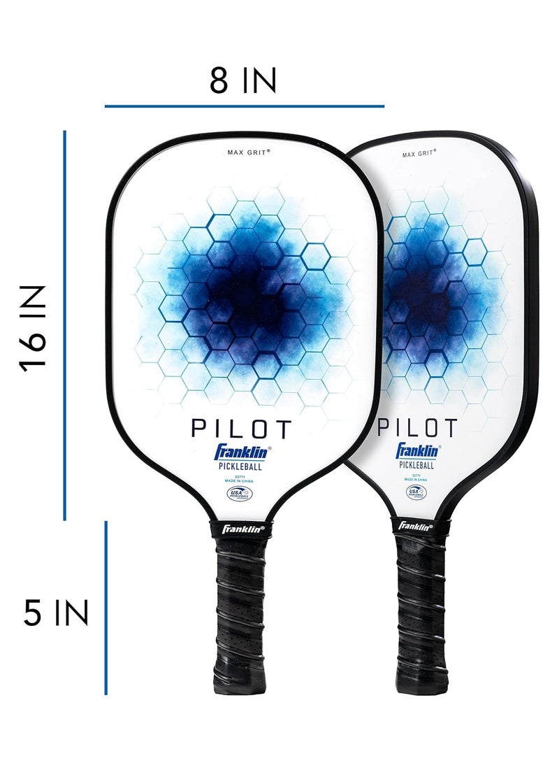 Franklin Pilot Polypropylene Core Pickleball Paddle – USAPA Approved – Lightweight Pro Racket – Blue - Image 2