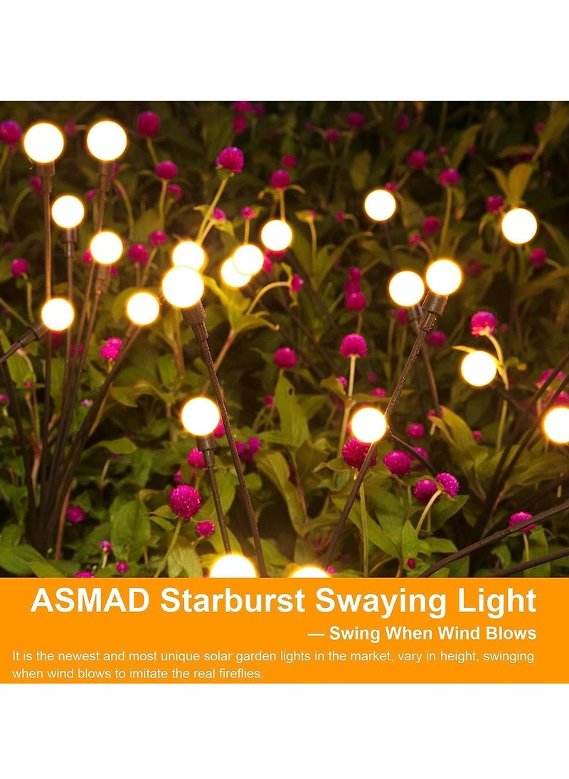 Waterproof LED Solar Outdoor Swaying Lights Solar Garden Lights Firefly Lights Solar Outdoor For Yard Patio Pathway Decorative