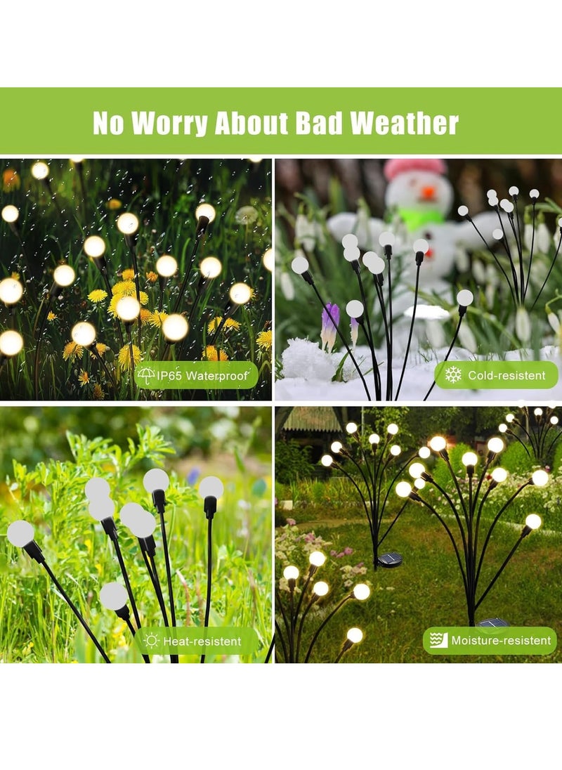 Waterproof LED Solar Outdoor Swaying Lights Solar Garden Lights Firefly Lights Solar Outdoor For Yard Patio Pathway Decorative