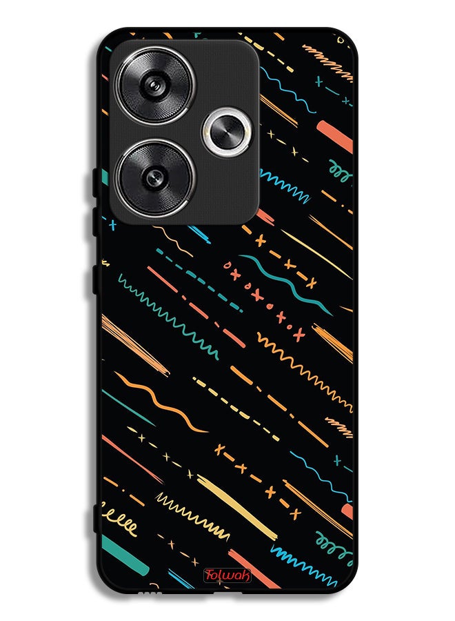 Tolwak Xiaomi Poco F6 5G Protective Case Cover X Lines Abstract Pattern - Image 1