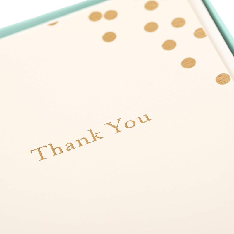 Graphique Box of Thank You Cards, Confetti - Includes 10 Cards with Matching Envelopes and Storage Box, Cute Stationery Made of Durable Heavy Cardstock, Cards Measure 3.25" x 4.75" - Image 3