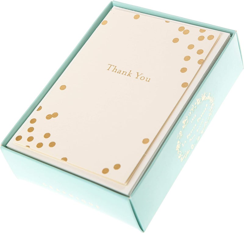 Graphique Box of Thank You Cards, Confetti - Includes 10 Cards with Matching Envelopes and Storage Box, Cute Stationery Made of Durable Heavy Cardstock, Cards Measure 3.25" x 4.75" - Image 4