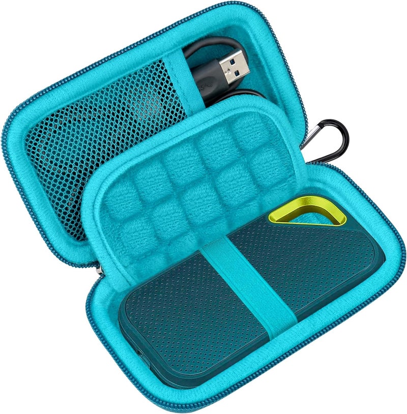 Lacdo Hard Carrying Case for SanDisk Extreme Pro/SanDisk Extreme Portable External SSD 500GB 1TB 2TB 4TB USB-C Solid State Drive EVA Shockproof Protective Storage Travel Bag, Monterey - Image 1