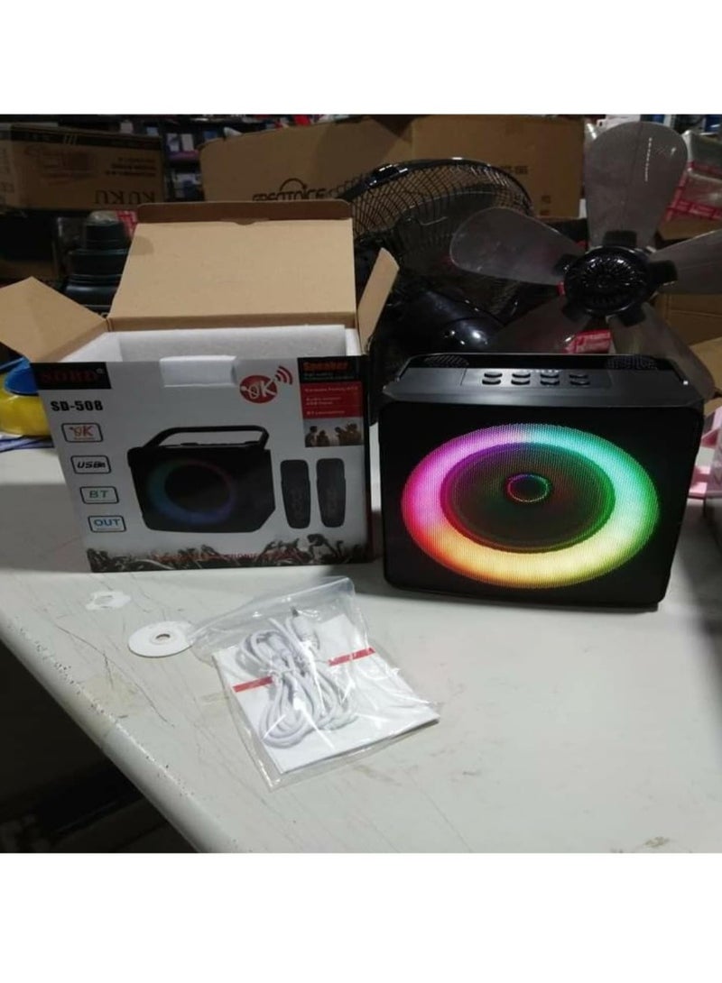 NEW SD 508 Portable Wireless Karaoke Speaker with Dual Wireless Microphones – High-Quality Sound & Long Battery Life - Image 3