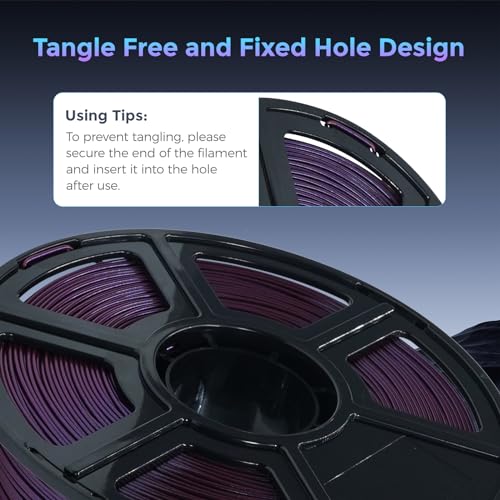 FLASHFORGE PLA Filament 1.75mm +/- 0.02mm Marsala, Color Changeable 3D Printer Filament 1kg (2.2lbs), Chameleon 3D Printing Filament Changing Colors with Light and Angle - Image 5