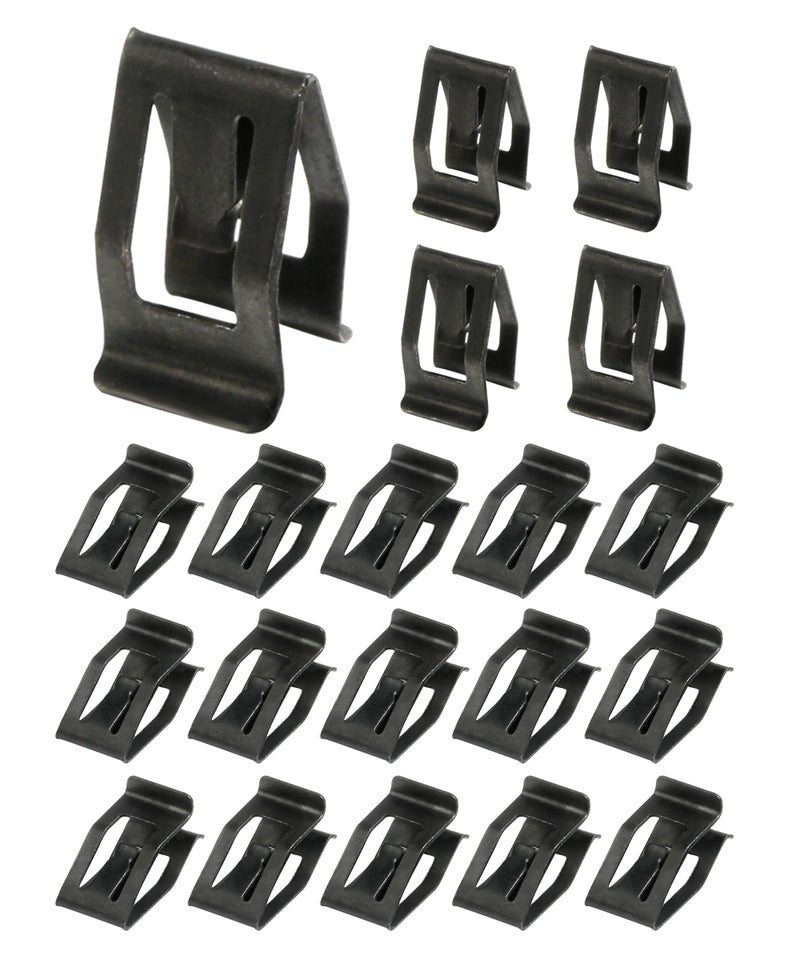RACOONA 20PCS Car ClipsMetal Retainer ClipsCar Dash Dashboard Console Trim Metal RetainerCar Accessories Car Front Console Dash Dashboard TrimMetal Dash Retainer Clips ReplacementBlack