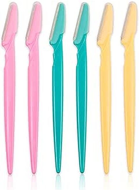 House of Quirk 6pcs Eyebrow Trimmer, Multipurpose Exfoliating Dermaplaning Tool, Eyebrow Razor, and Facial Razor with Cover (Set of 2)
