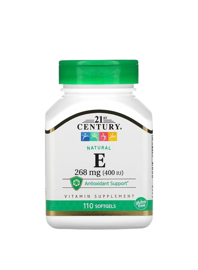 21st CENTURY NATURAL E 268mg (400 iu) 110 SOFTGELS - Image 1