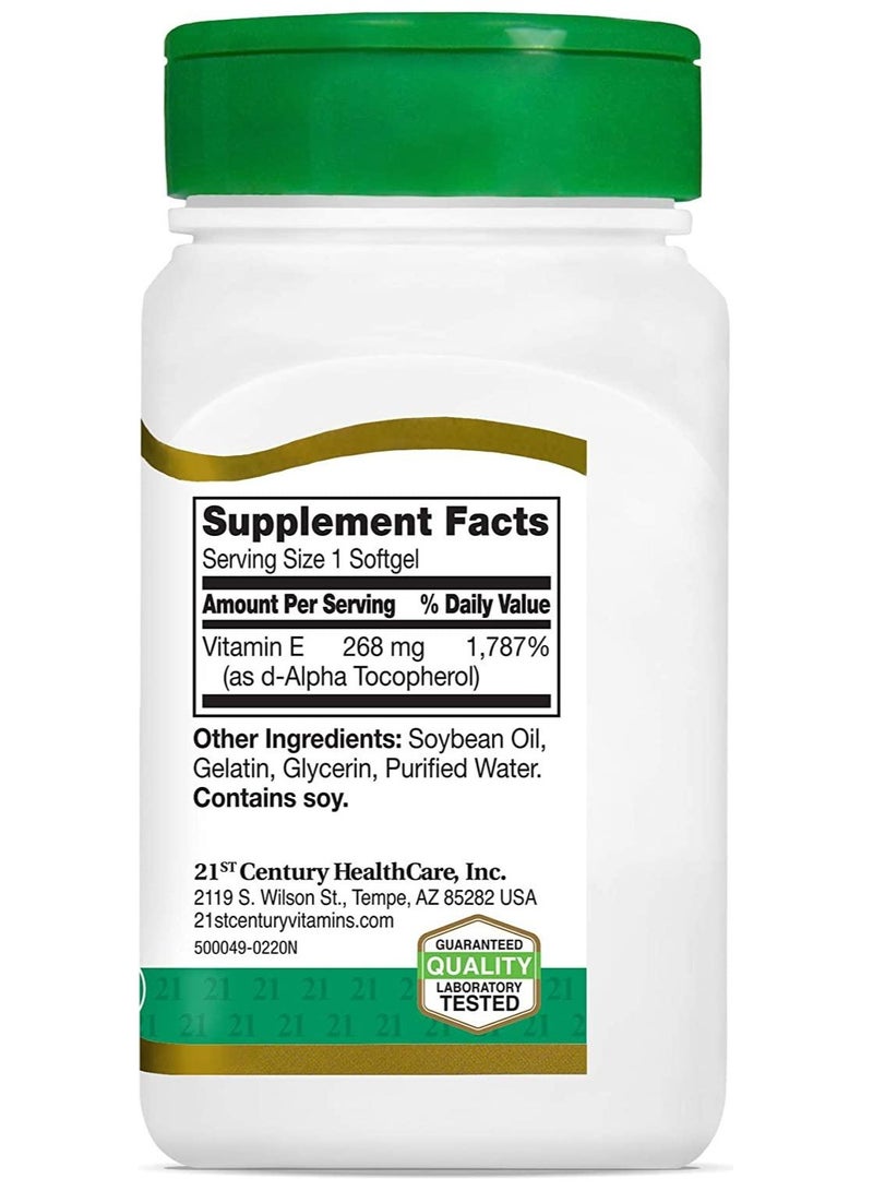 21st CENTURY NATURAL E 268mg (400 iu) 110 SOFTGELS - Image 2