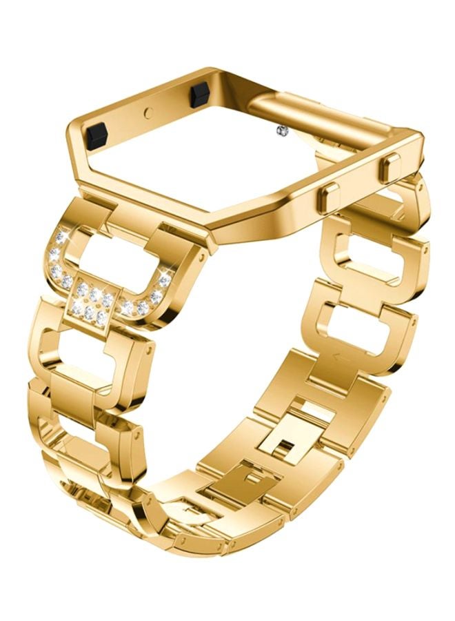 Voberry Replacement Band Strap With Frame For Fitbit Blaze Gold - Image 1