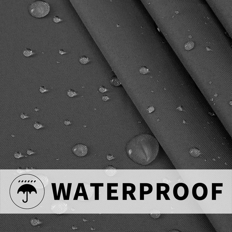 Easy-Going Outdoor Patio Curtains Detachable Tab Top Windproof Weatherproof Curtain for Cabana, Porch, Pergola and Gazebo, Tab Bottom Drape, 2 Panels, 110W x 96L inch, Gray - Image 4