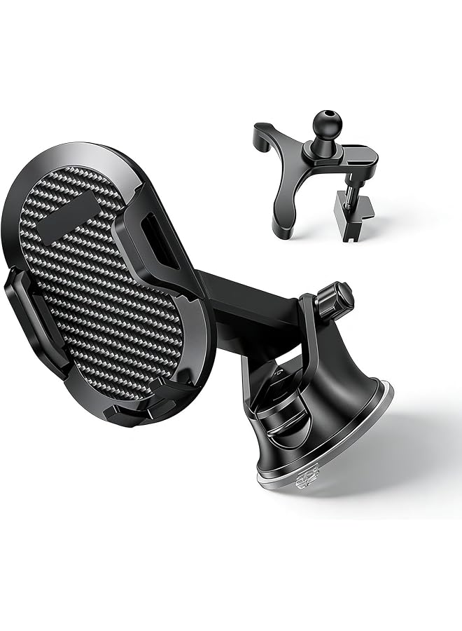 S-TOP Universal Car Phone Holder for Dashboard, Windshield & Air Vent Clip. Heavy Duty Suction Cup with Strong Grip. Stable Hands-Free GPS Cradle for Smooth Driving. - Image 1