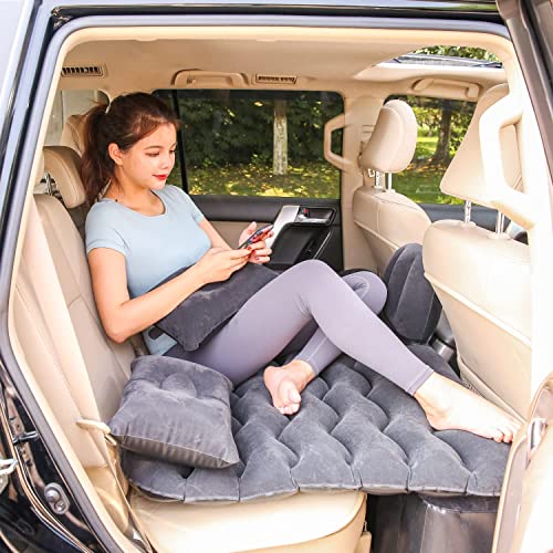 Pivalo A2 Multifunctional Inflatable Car Bed Mattress Universal Car Back Seat for Baby Travel Air Inflation with Two Air Pillows, Car Air Pump and Repair Kit (Random Color) - Image 4