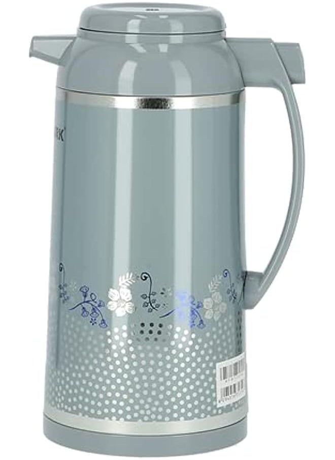 Olsenmark - 1.6L Vacuum Flask With Glass Liner Thermos Flask With Double Wall Design Jug Flask Vacuum Thermo Airpot Hot And Cool Perfect For Indoor Outdoor Use - Image 1