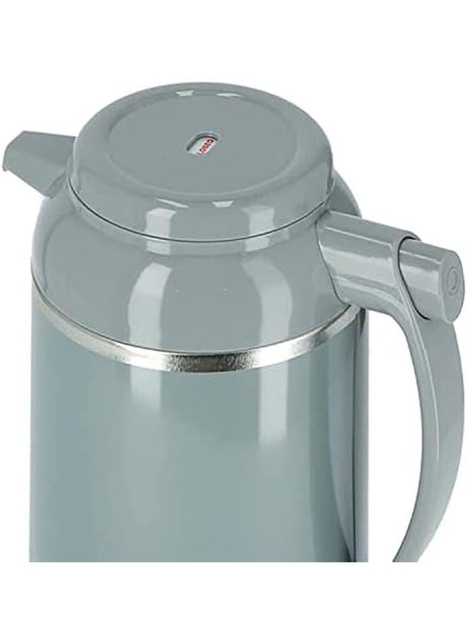 Olsenmark - 1.6L Vacuum Flask With Glass Liner Thermos Flask With Double Wall Design Jug Flask Vacuum Thermo Airpot Hot And Cool Perfect For Indoor Outdoor Use - Image 1