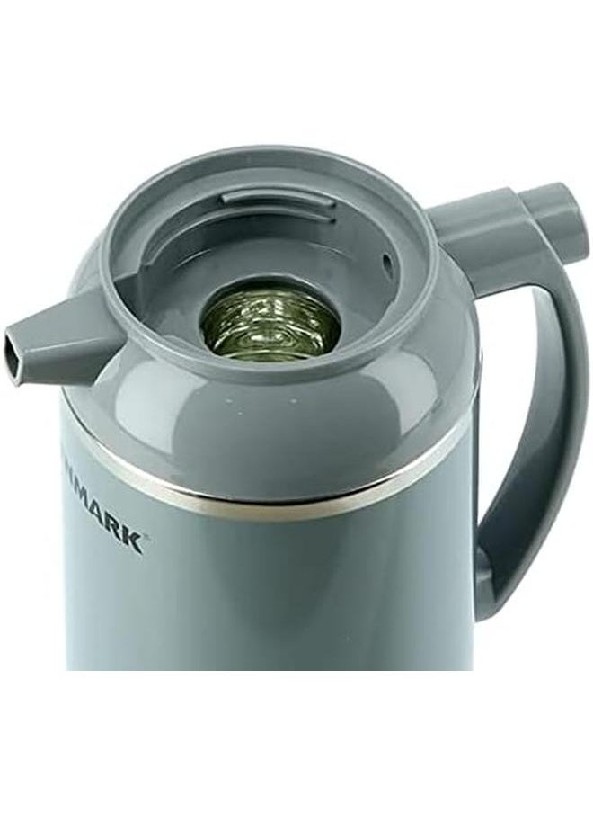 Olsenmark - 1.6L Vacuum Flask With Glass Liner Thermos Flask With Double Wall Design Jug Flask Vacuum Thermo Airpot Hot And Cool Perfect For Indoor Outdoor Use - Image 1
