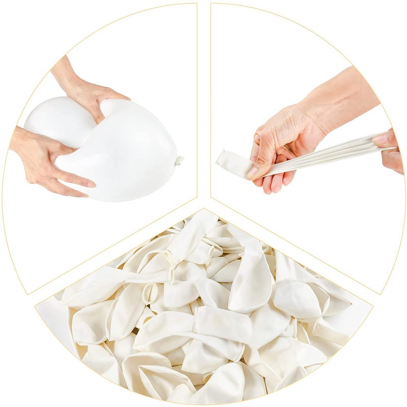atorakushon Latex White Color Super Quality Rubber Balloons 10" Christmas Xmas Balloon Best For Theme Party Decoration Birthday Wedding Anniversary Office Party Purpose Opening Ceremony Pack of 25 - Image 5