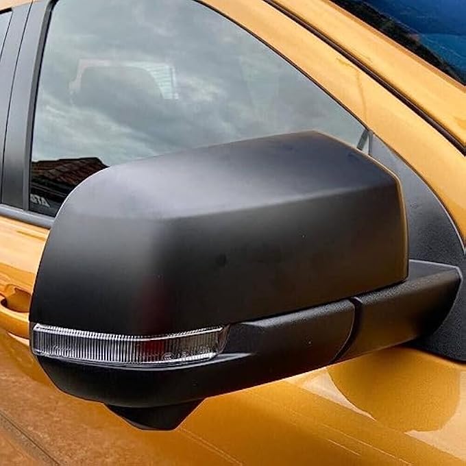 ريحني لفورد رينجر T9 20232025 ملحقات غطاء مرآة الجناح لرينجر وايلدتراك رابتور بلاتينوم XLT XL تريمور واقي مرآة جانبية واقي باب واقي أسود غير لاك 2 قطعة - Image 5