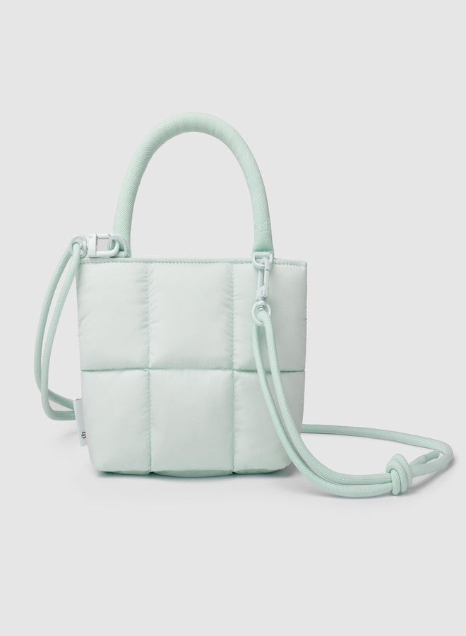 كومفيابل حقيبة كروس بودي مبطنة ومريحة للنساء، حقيبة كروس بودي منتفخة، حقيبة يد صغيرة بمقبض علوي، حقيبة يد خفيفة الوزن بحزام قابل للتعديل، أزرق - Image 2