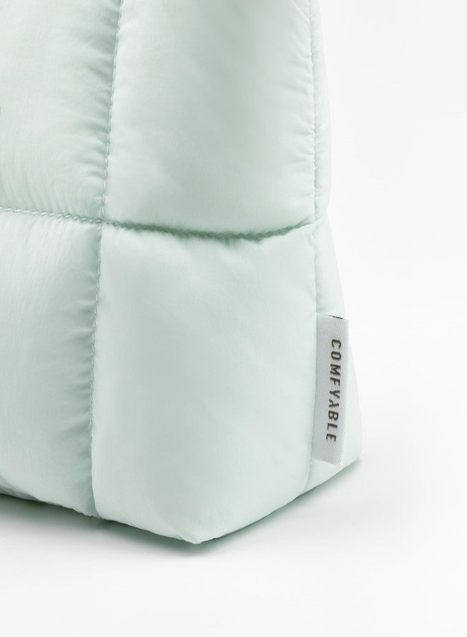 كومفيابل حقيبة كروس بودي مبطنة ومريحة للنساء، حقيبة كروس بودي منتفخة، حقيبة يد صغيرة بمقبض علوي، حقيبة يد خفيفة الوزن بحزام قابل للتعديل، أزرق - Image 5