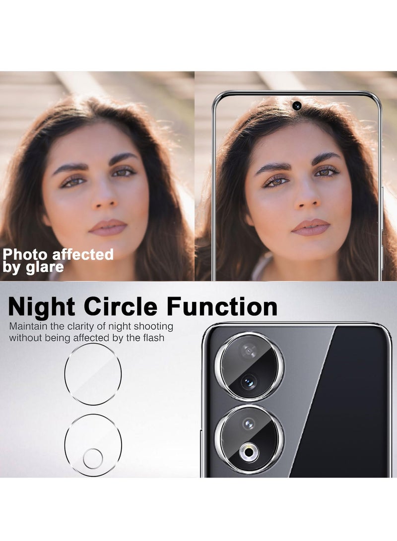 Excefore Screen Protector, Camera Lens Protector, 9H Hardness 3D HD Tempered Glass Film, 2 Pcs Tempered Glass Compatible with Honor 90 5G Screen Protector and 2 Pcs Camera Lens Protector  - Image 5