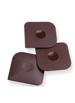 Pan Scrapers Dish Scraper Tool Set, Cast iron Cleaner Food Polycarbonate Plastic Pot Scraper, Iron Skillet Scrubber for Cleaning Grease, Kitchen Scrapper (3Pack Brown)