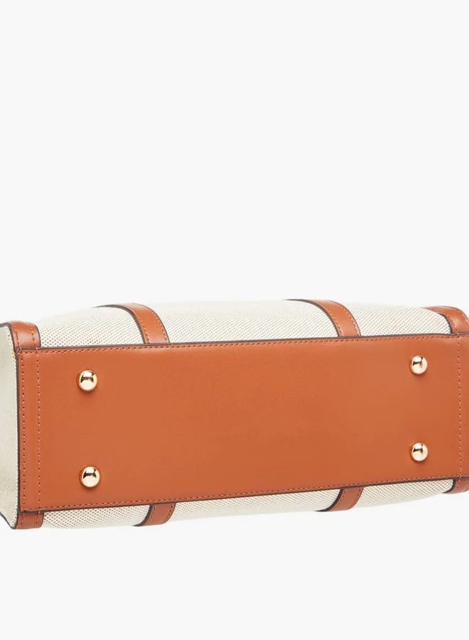 Celeste Textured Tote Bag with Zip Closure and Detachable Strap