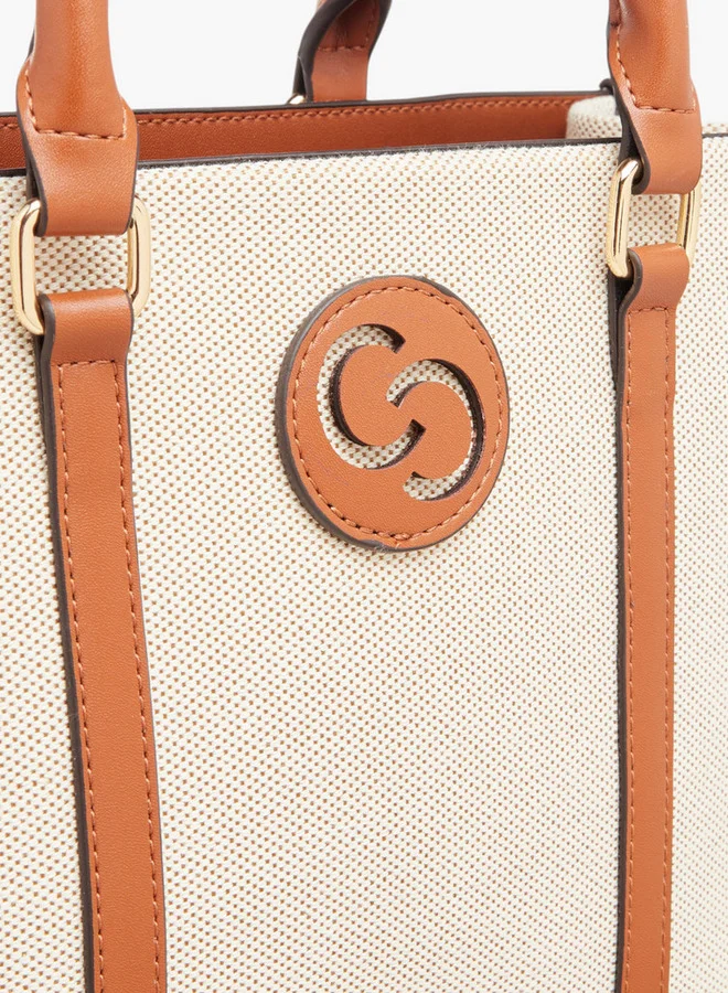 Celeste Textured Tote Bag with Zip Closure and Detachable Strap