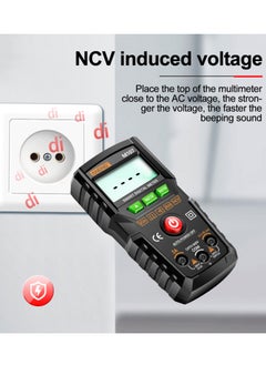 ANENG M107 Smart Digital Multimeter 4000 Counts NCV Universal Meter Handheld Multifunctional Tester Voltmeter Ammeter Black  - Image 4
