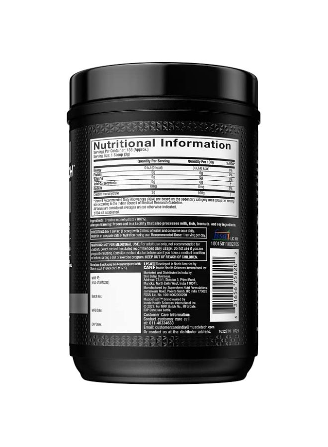 MuscleTech Platinum 100% Creatine Monohydrate Micronized & Ultra Pure - Gain 6 lbs of Muscle - 5g Per Serving - 80 Servings - Unflavored - Dietary Supplement - Net Wt 14.11 oz (400g) - Image 2