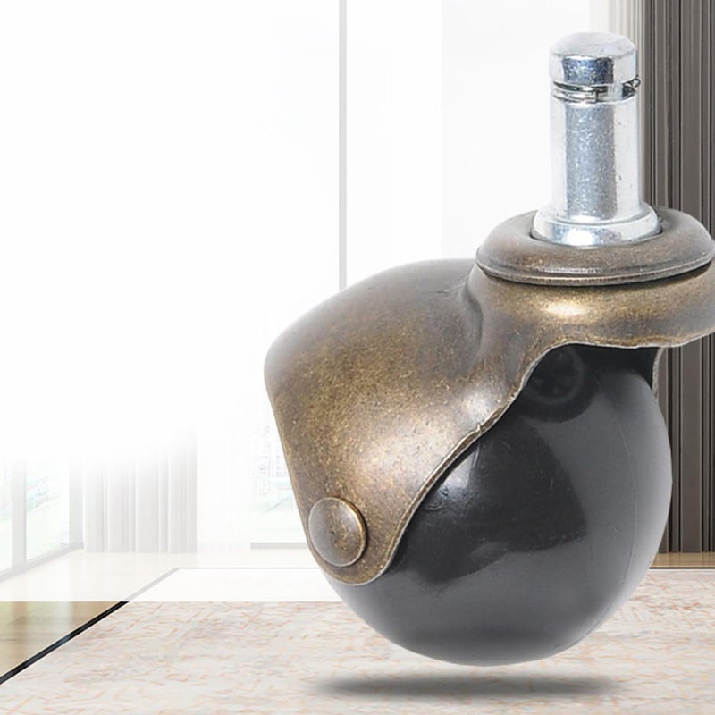 Antique Bronze Swivel Caster Wheels 4pcs For Furniture Chairs Smooth Rolling On Carpet - Image 5