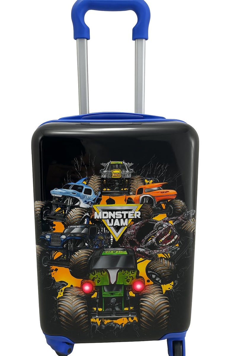 Fast Forward Monster Jam 20" Hardshell Luggage - Cute & Durable Hard-side Suitcase for Travel with Spinner Wheels 20"x12"x8" - Image 1