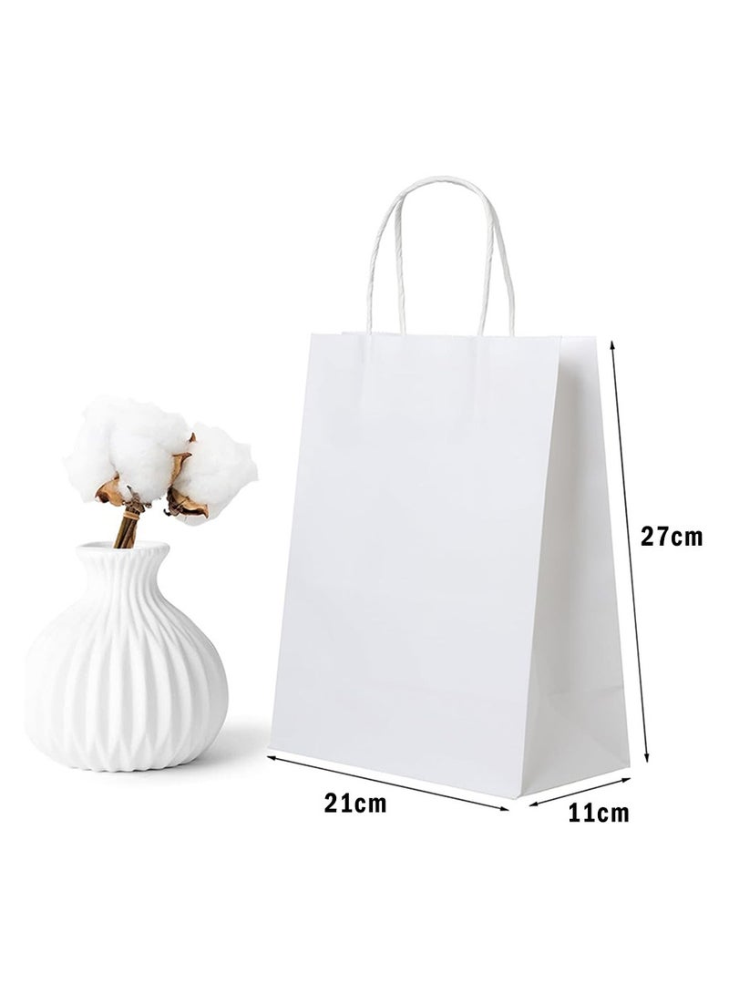 25 Pack Kraft Paper Bags Paper Gift Bags Medium Size with Handles, Party Favors Gift Wrap Bags for Business, Shopping Bags for Clothing, Retail, Merchandise 21*11*27cm - Image 2