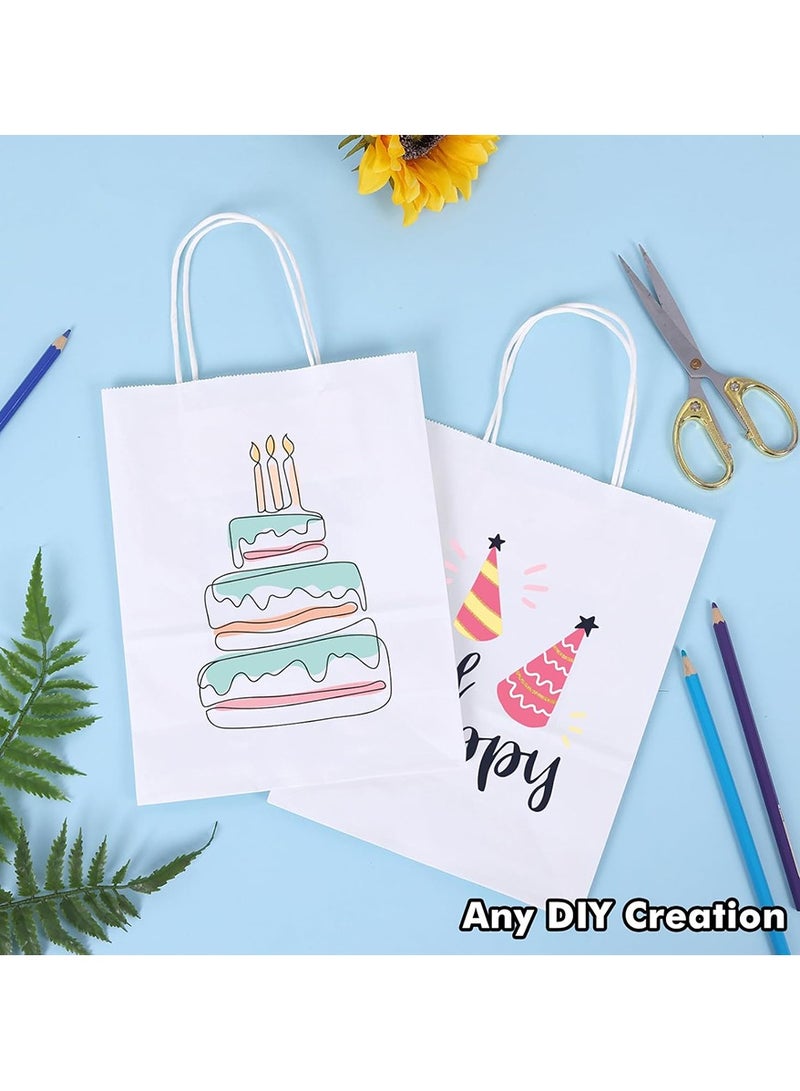 25 Pack Kraft Paper Bags Paper Gift Bags Medium Size with Handles, Party Favors Gift Wrap Bags for Business, Shopping Bags for Clothing, Retail, Merchandise 21*11*27cm - Image 3