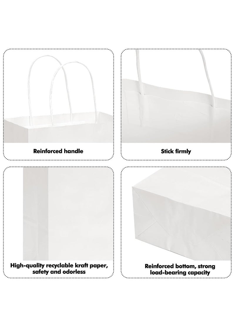 25 Pack Kraft Paper Bags Paper Gift Bags Medium Size with Handles, Party Favors Gift Wrap Bags for Business, Shopping Bags for Clothing, Retail, Merchandise 21*11*27cm - Image 4