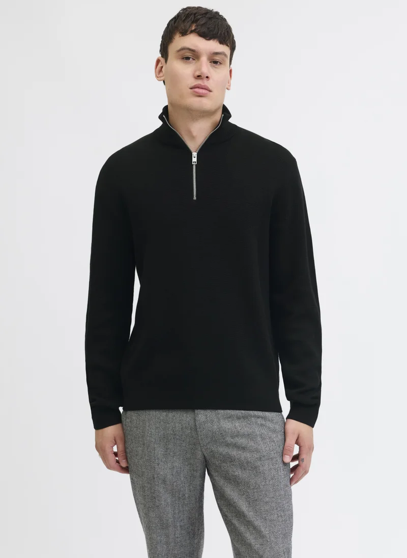 JACK & JONES Knitted Half Zip Up Sweater