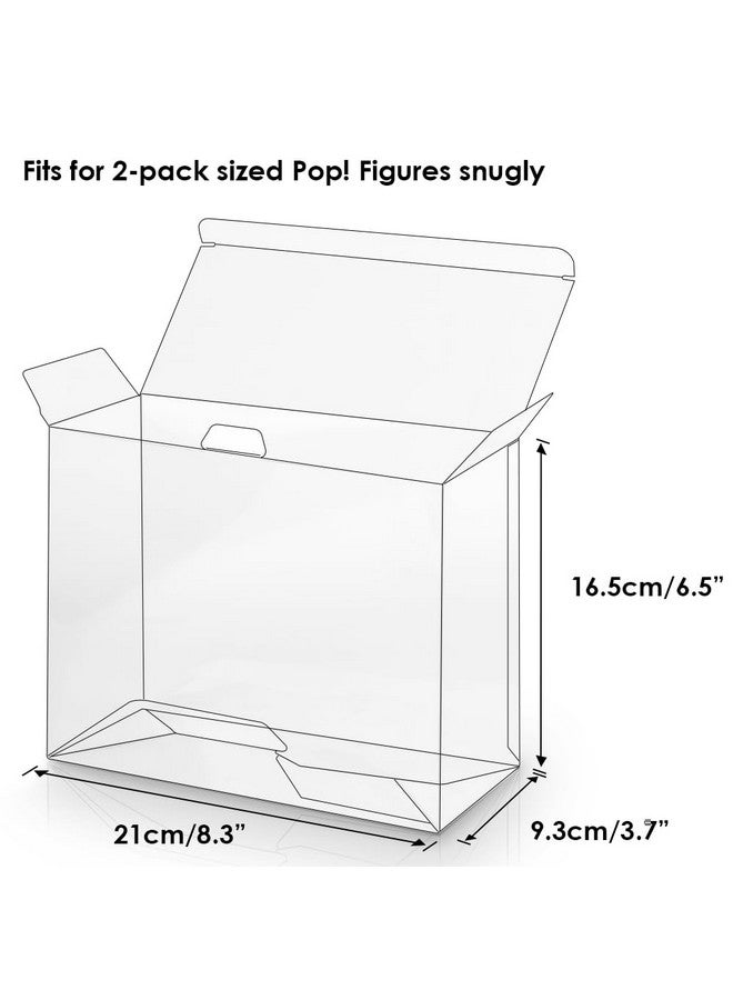 baskiss Baskiss 8 PackProtector Case for Funko Pop 2-Pack, 0.55mm Thick No Protective Film Peeling Clear Figure Display Storage Box with Locking Tab, Scratch-Resistant, Waterproof Dustproof (8)  - Image 2